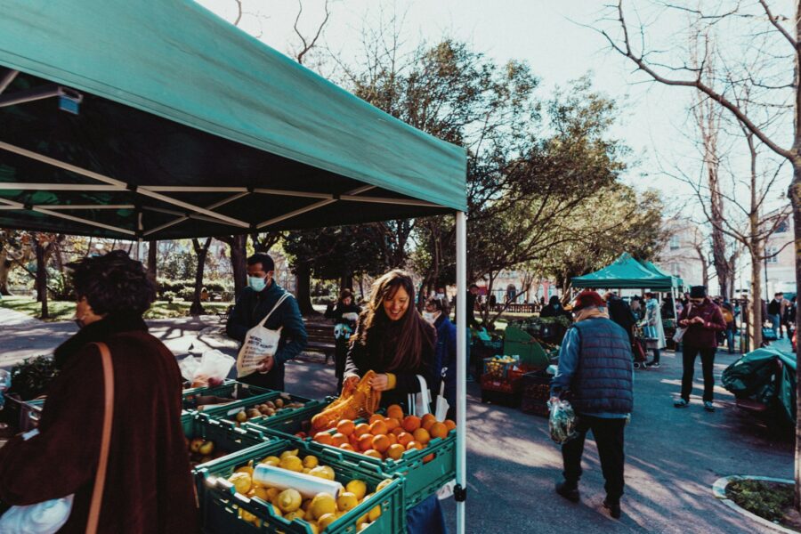 Busy local market