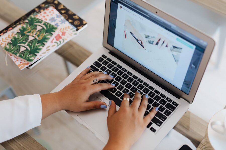 Person using laptop