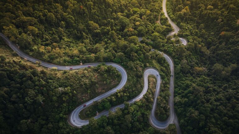 Curvy mountain road