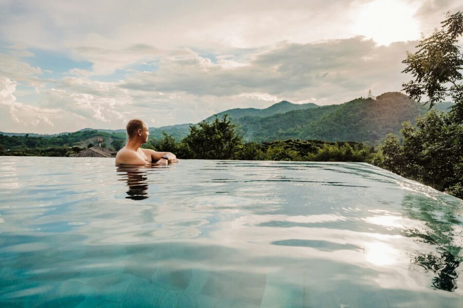 Outdoor infinity pool