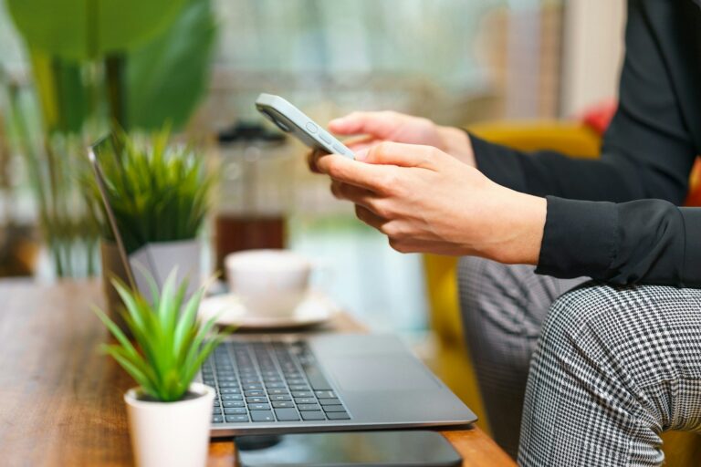 Person using smartphone