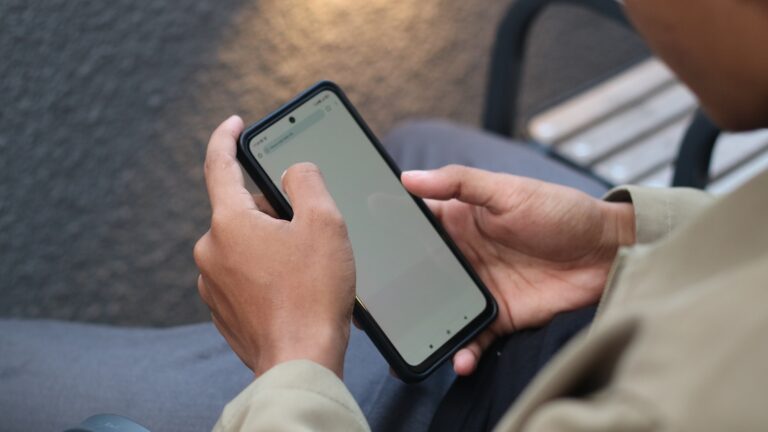 Person using smartphone