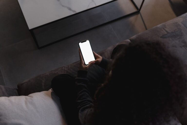 Person using smartphone