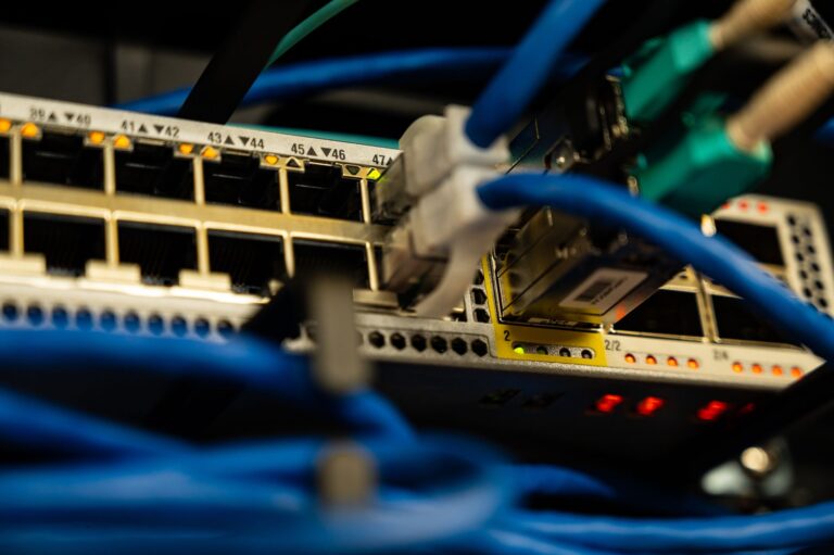 Ethernet cable plugged