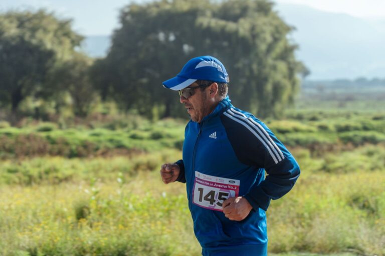 Middle aged runner