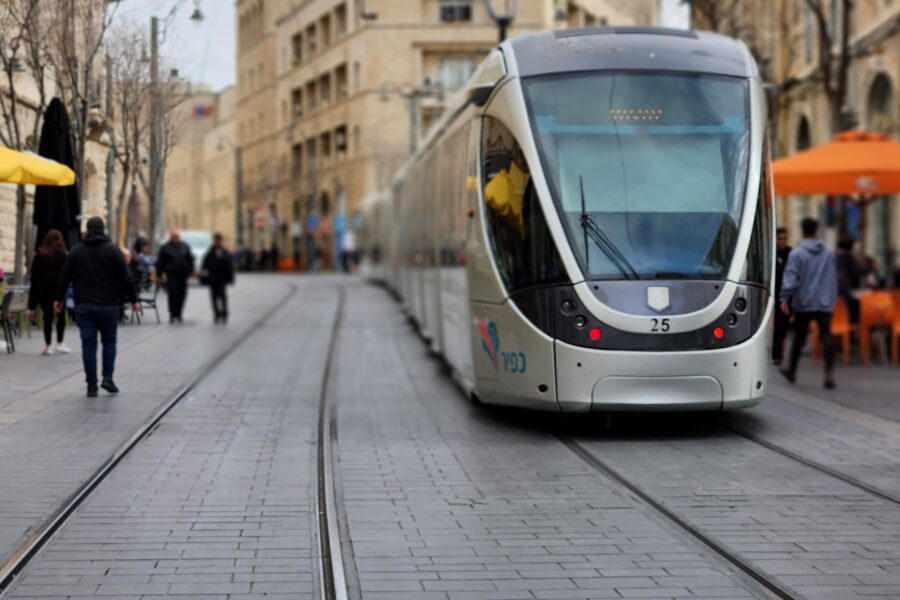 Modern city tram