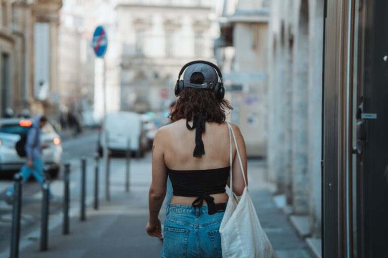 Person walking city