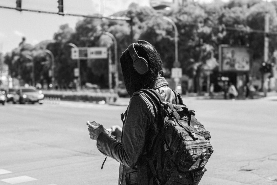 Person walking city