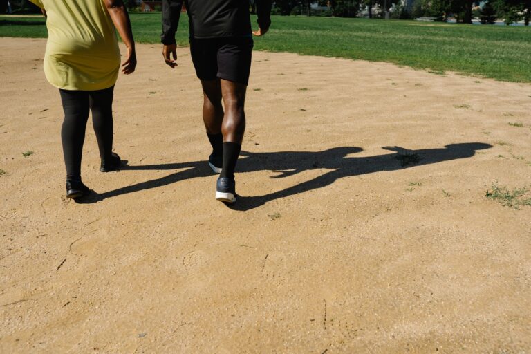 Older adult walking
