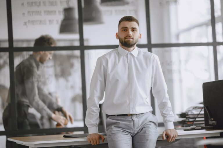 Office worker standing