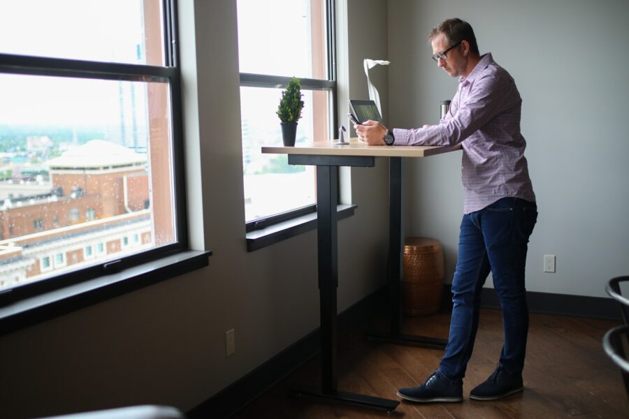 Office worker standing