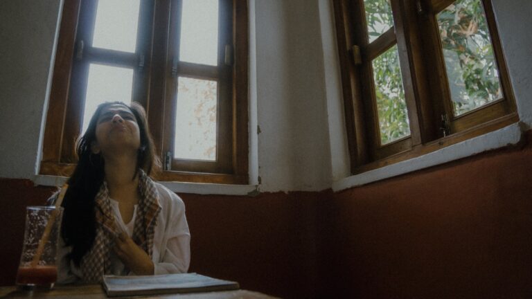 Woman practicing mindful