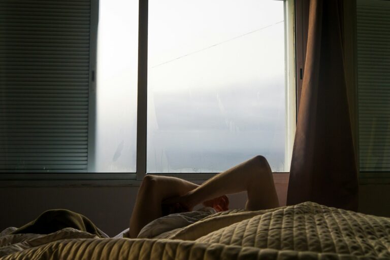 Morning stretching person