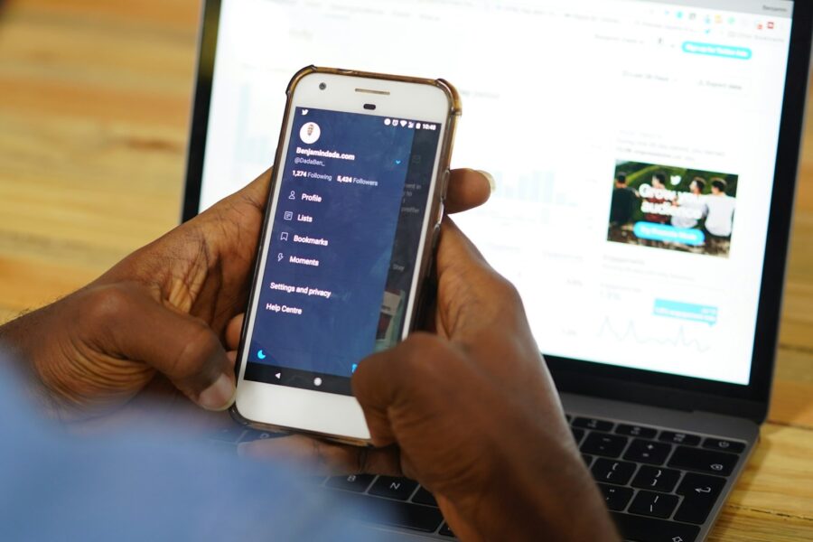 Person using password