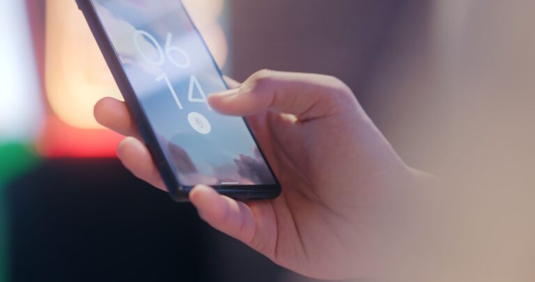 Person holding phone