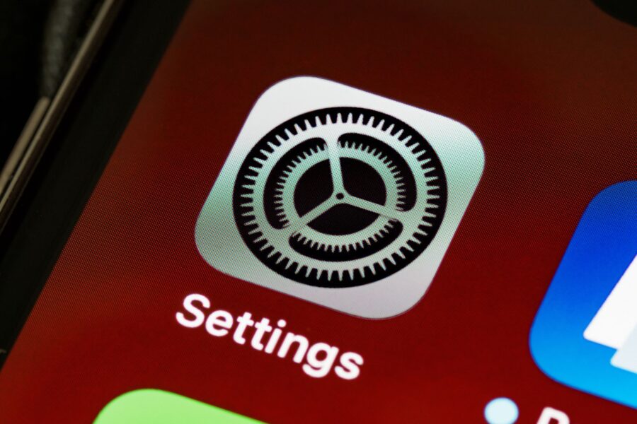 Smartphone settings screen