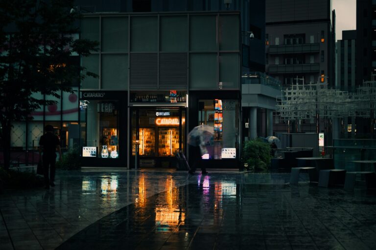 Rainy city street