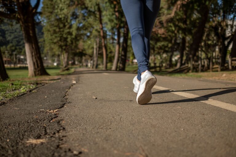 Woman walking park