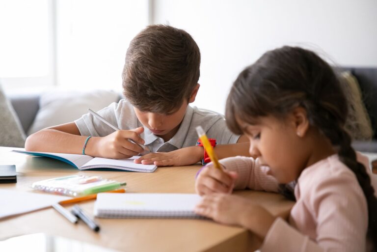 Child doing homework