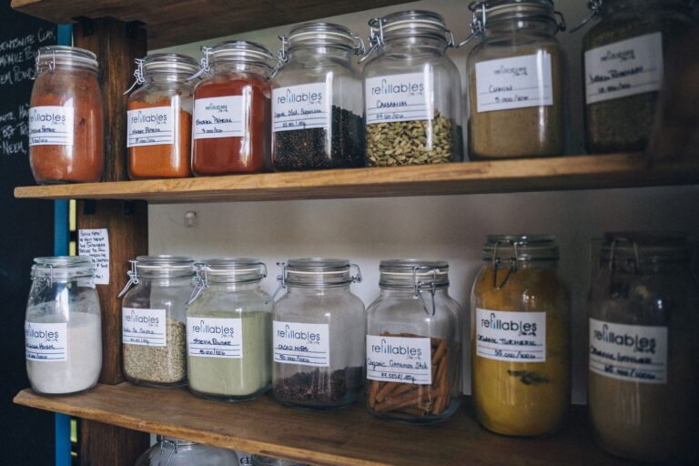 Organized freezer shelves