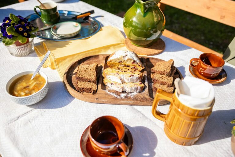 Breakfast table coffee