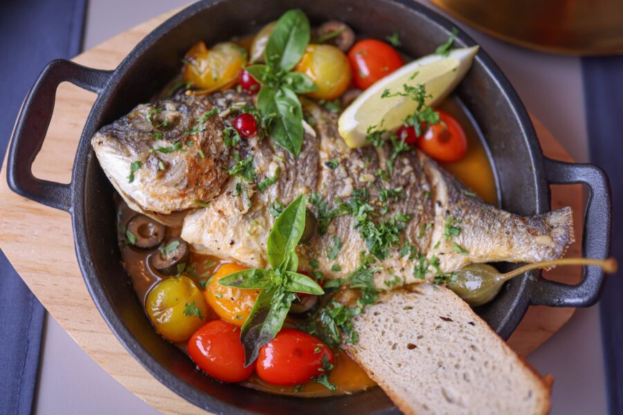 Mediterranean baked fish