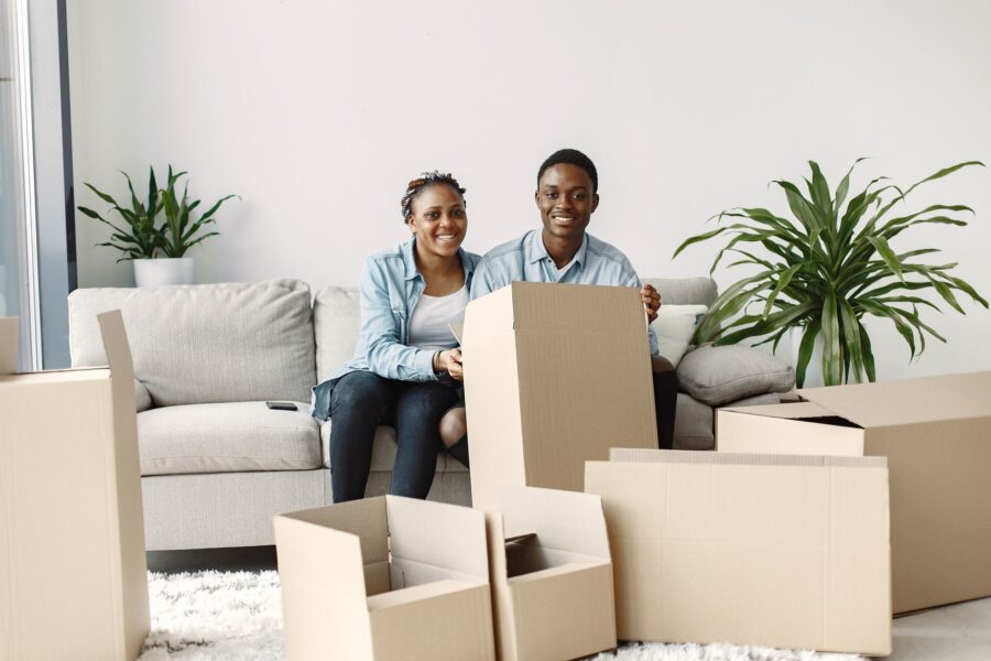 Cardboard boxes living
