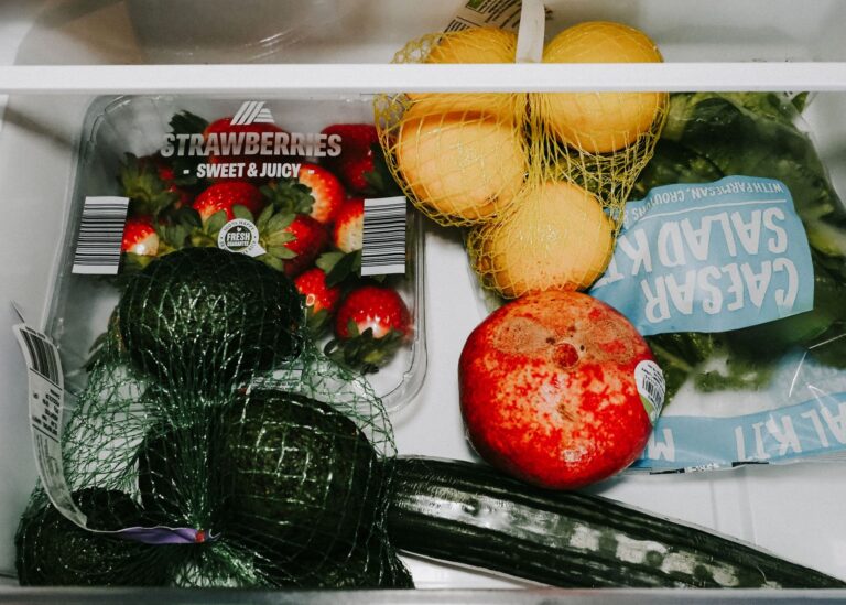 Fridge shelves organized