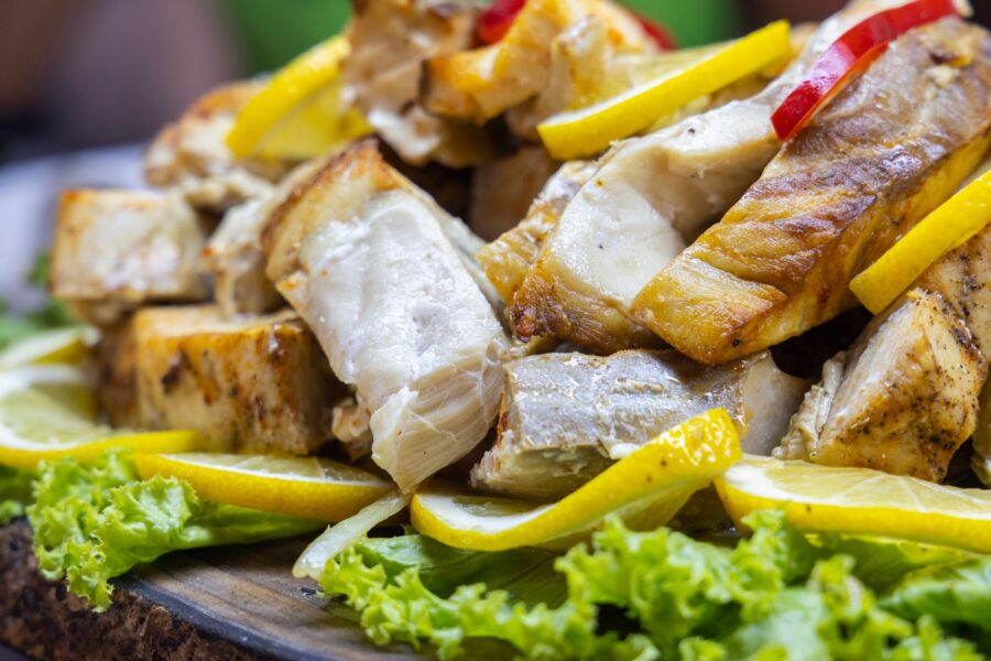 Baked white fish