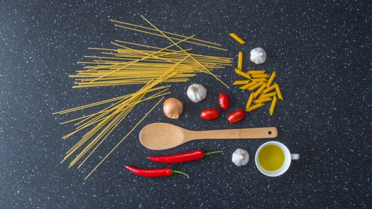 Spaghetti pan garlic