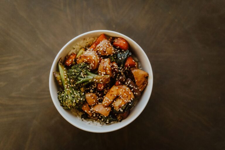 Colorful rice bowl