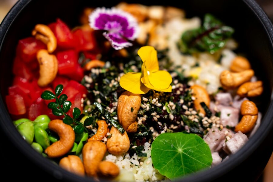 Colorful rice bowl