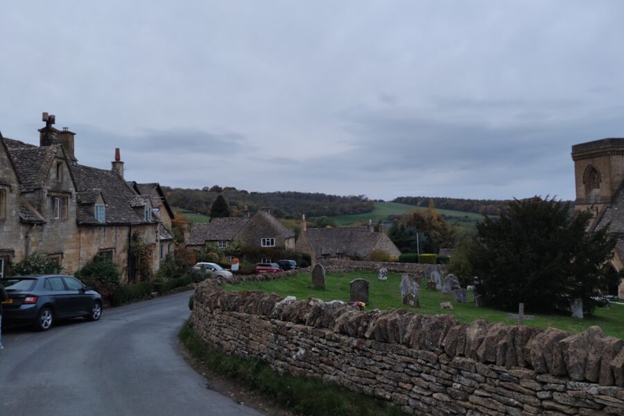 Pilgrims walking rural