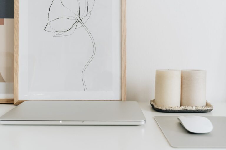 Laptop candle framed