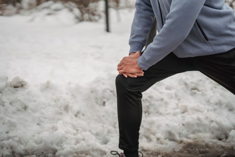 Person exercising winter