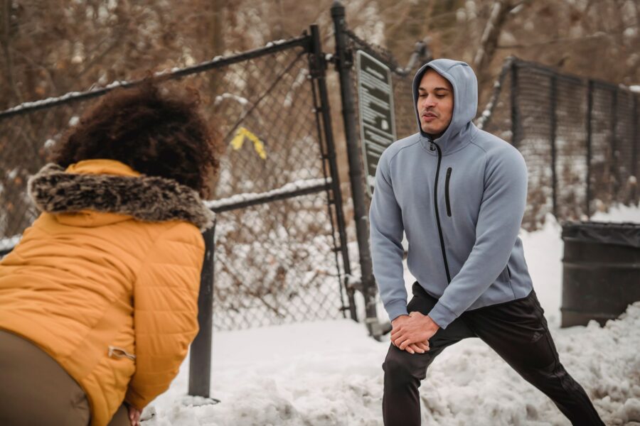 Person exercising winter