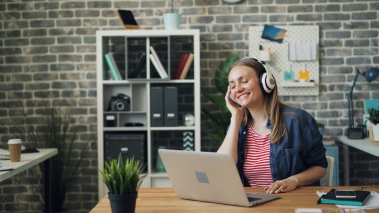 Student desk headphones