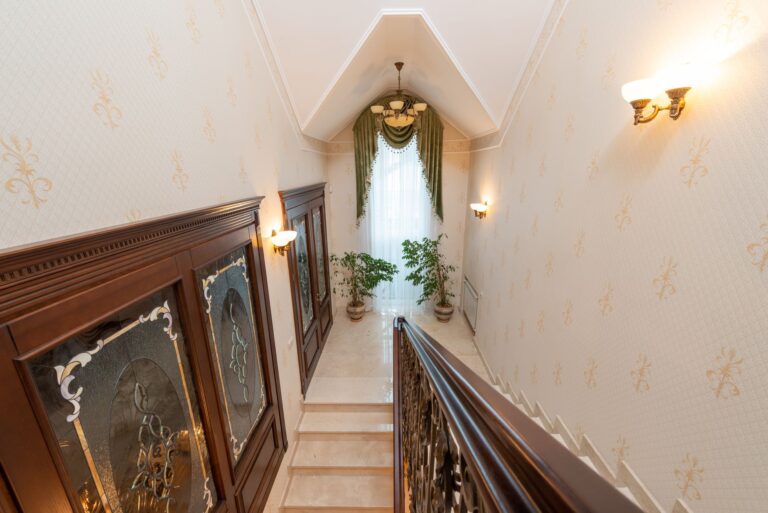 Indoor apartment stairwell